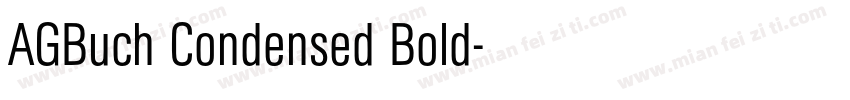 AGBuch Condensed Bold字体转换